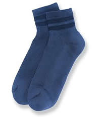 <br>(Blue Cotton Ankle Length Sock - L