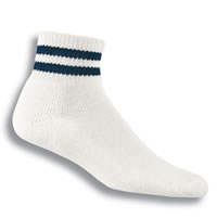 <br>(White Thorlos Ankle Length Sock - L