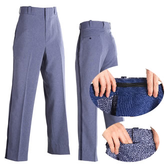 Stretch waist band relaxed cut stlye winter-weight trousers.