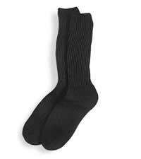<br>(Men's Black Cotton Crew Length Sock