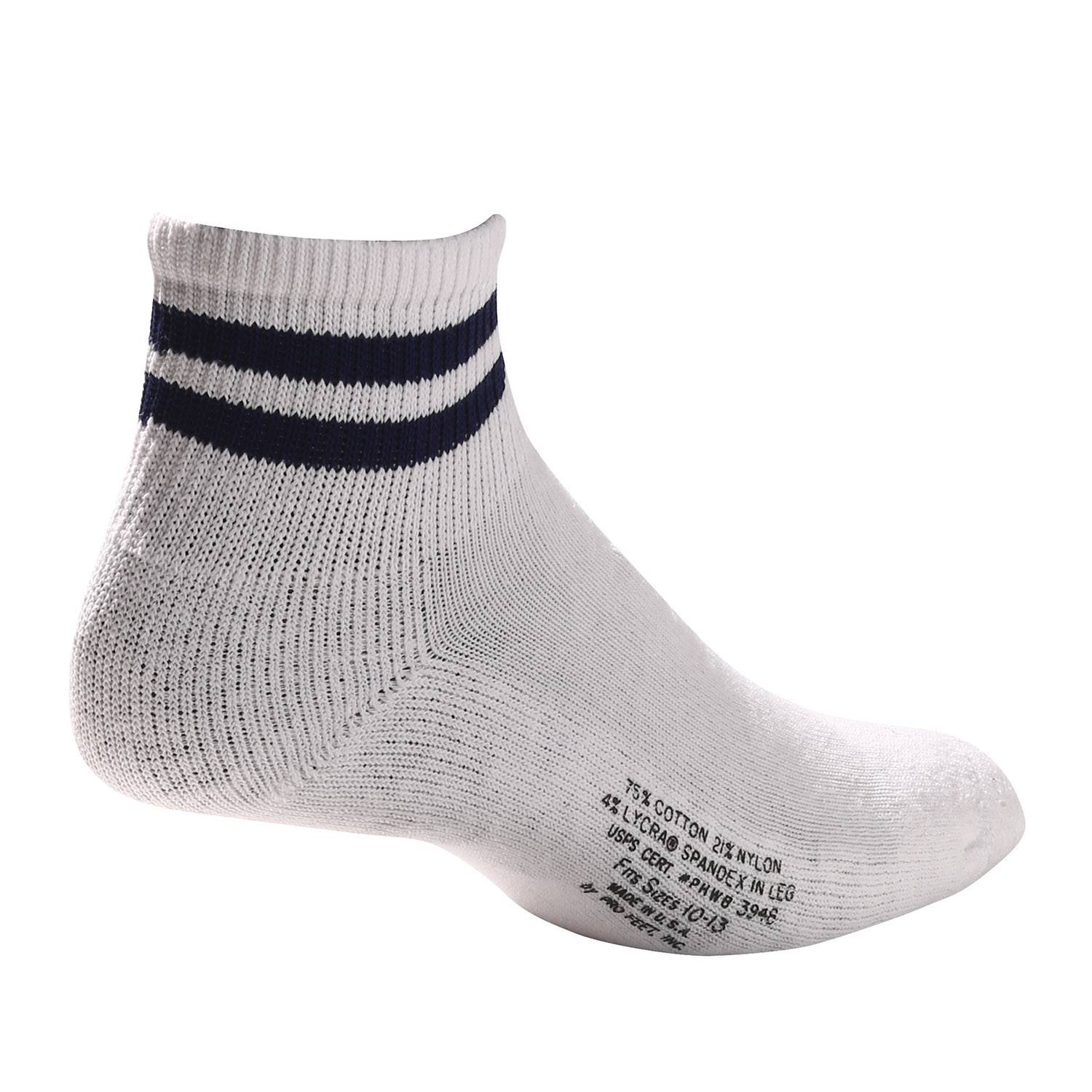 Pro Feet Cushioned Sole White Ankle - XLarge