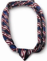 <br>(Ladies' Retail Clerk Stars and Stripes Knotted Loop Tie
