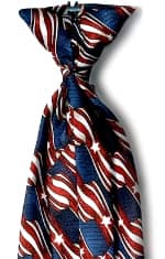 <br>(Men's Retail Clerk Stars and Stripes Clip-On Tie